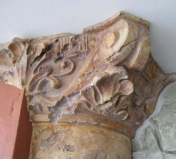 Interior design sculpture in "antic" style