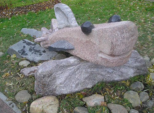 Granite Whale-shark, playground sculpture